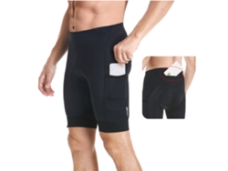 Pantalones Cortos De Ciclismo Para Hombre Con Acolchado De Espuma Protectora Y 3 Bolsillos - Calzoncillos Transpirables Para Bicicleta