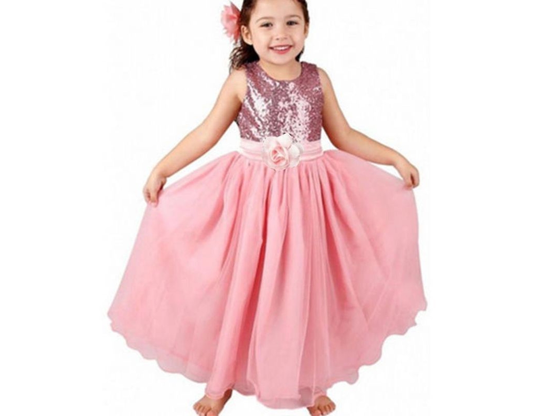 Vestido De Princesa Con Pedrería Para Niñas, Fiesta, Boda, Novia, Damas De Honor, Tutú Vkq