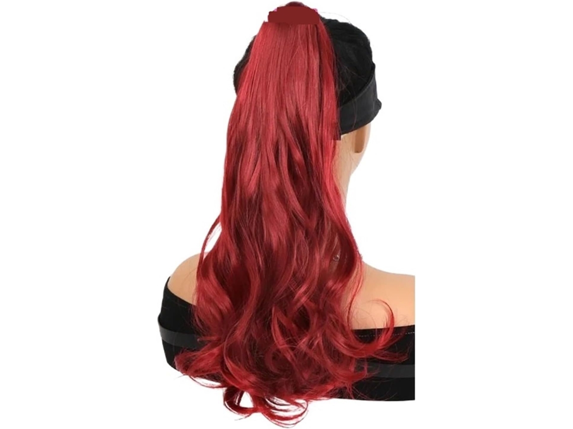 Moño Para El Cabello, Postizo, Diadema Sintética, Cabello Largo Rizado Con Clip, Peluca De Cola De Caballo