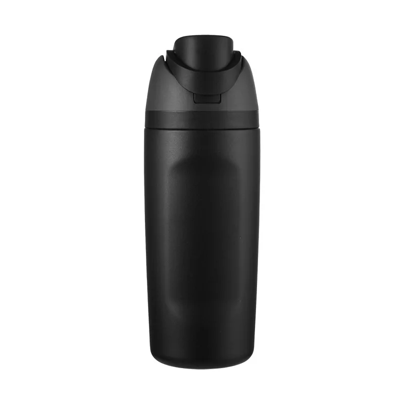 (negro, 710 Ml) Botella De Agua Deportiva Con Aislamiento Al Vacío, Fabricada En Acero Inoxidable 304, A Prueba De Fugas, Con Asa.