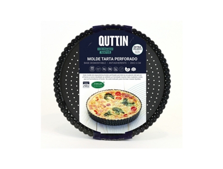 Molde para Tartas Quttin Desmontable Perforado 28 x 2,5 cm
