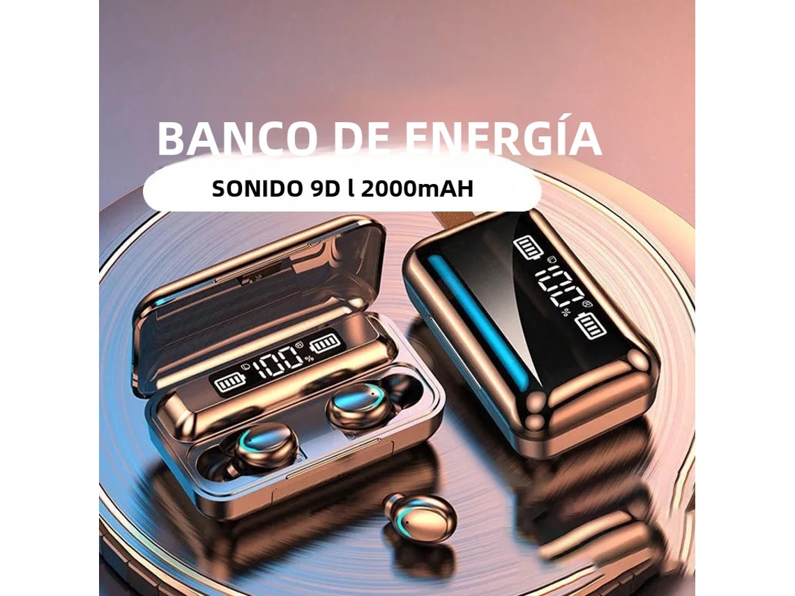 Auriculares Deportivos Estéreo Inalámbricos Bluetooth 5.3 Hifi A Prueba De Agua, Micrófono Y Estuche De Carga, Cancelación De Ruido.