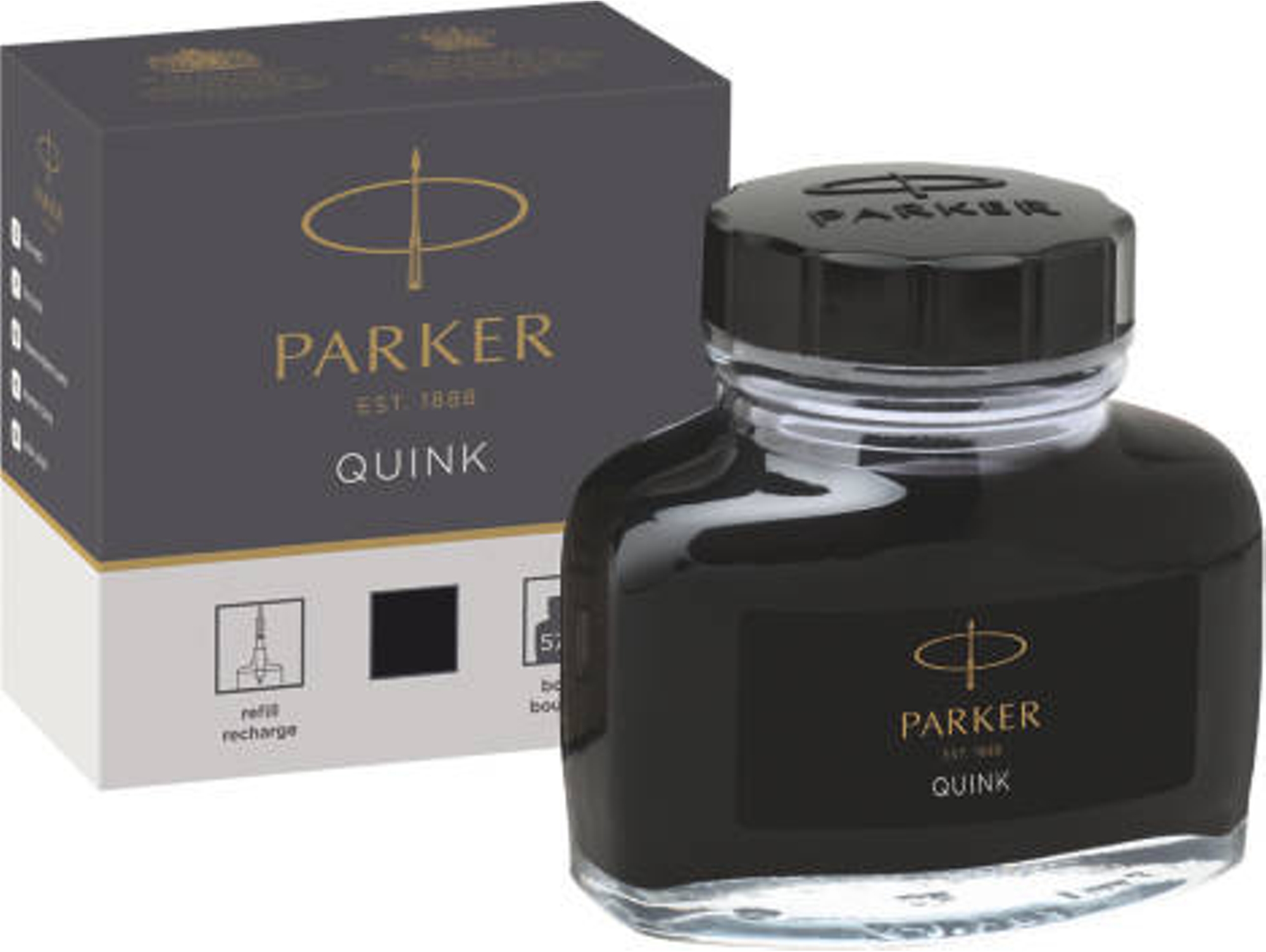 Botella de Tinta para Pluma Estilográfica PARKER 1950375 Negro