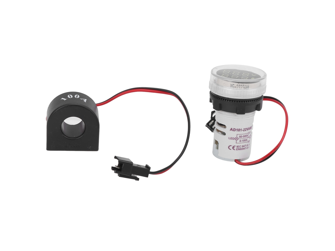 NEVEANCE Indicador de Voltaje y Corriente con Pantalla Doble AD101-22VAM AC50-500V 0-100A