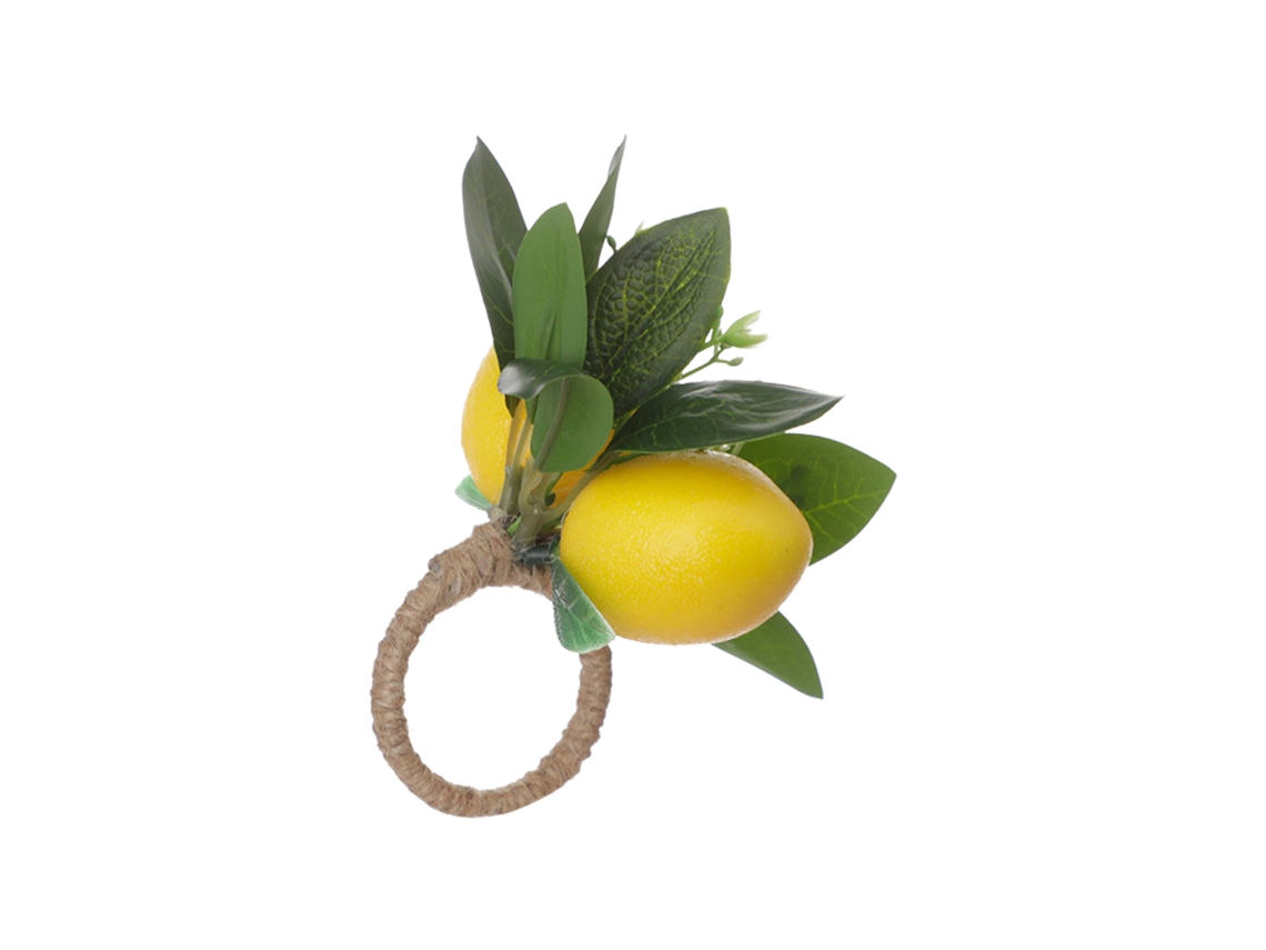Anillo para servilletas con forma de limón para mesas de restaurante
