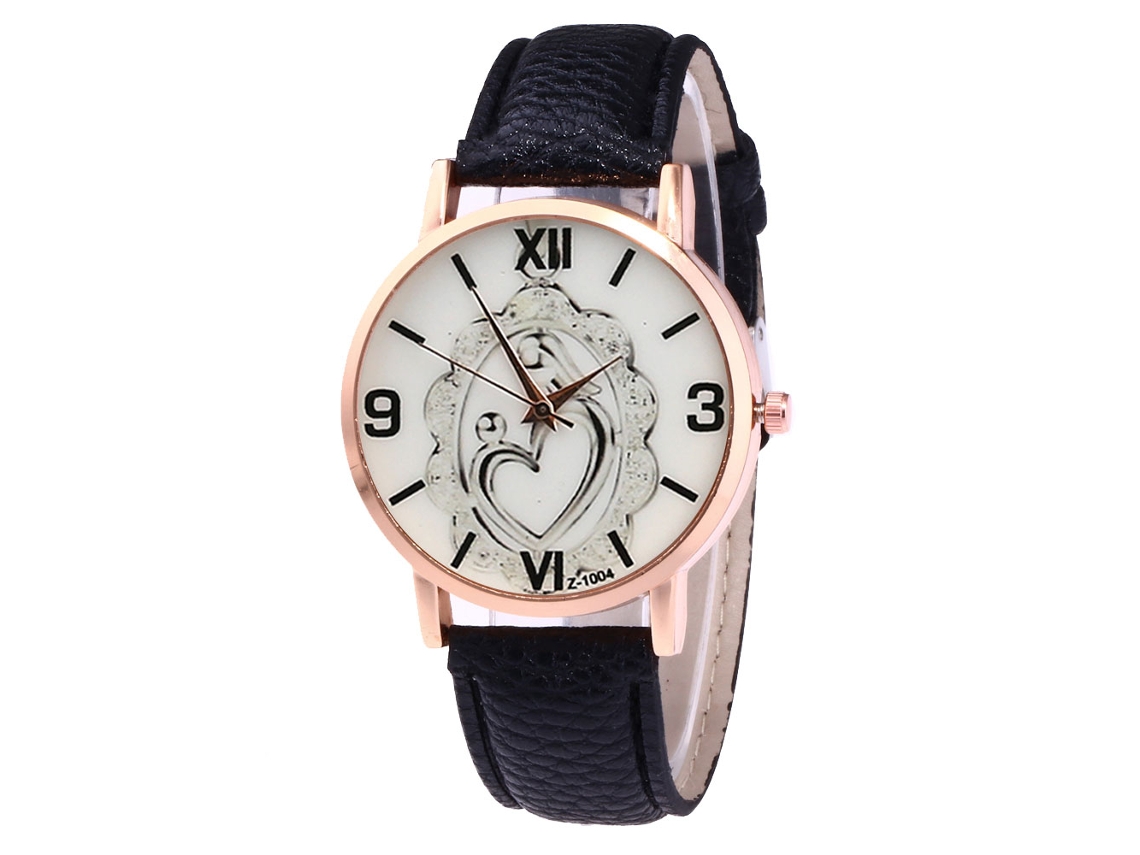 Reloj De Cuero Para Hombre, Estilo Casual De Negocios, Correa De Cuarzo, Regalo, Negro.