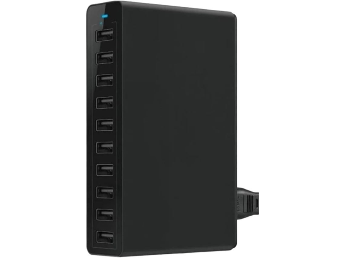 Estación De Recarga Usb 60w 10 Puertos, Dock, Chargeur Multi-usb, Charge Téléphone Portable Bureau