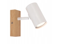 Foco de techo 1 lámpara para pasillo de madera, luz de techo de metal blanco, moderno Gu10 350 para NETTLIFE