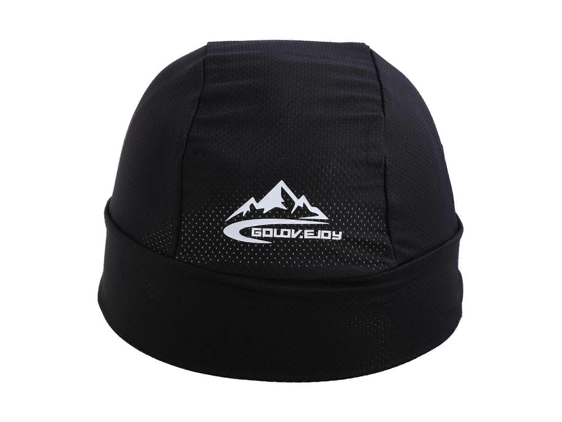 Gorra de ciclismo con forro refrescante, de secado rápido, negra TAISHENGDA