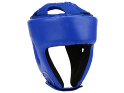 Jinwei-casco De Boxeo De Cuero Pu Ajustable Para Sanda Kickboxing Entrenamiento Defensa Talla Pequeña Azul