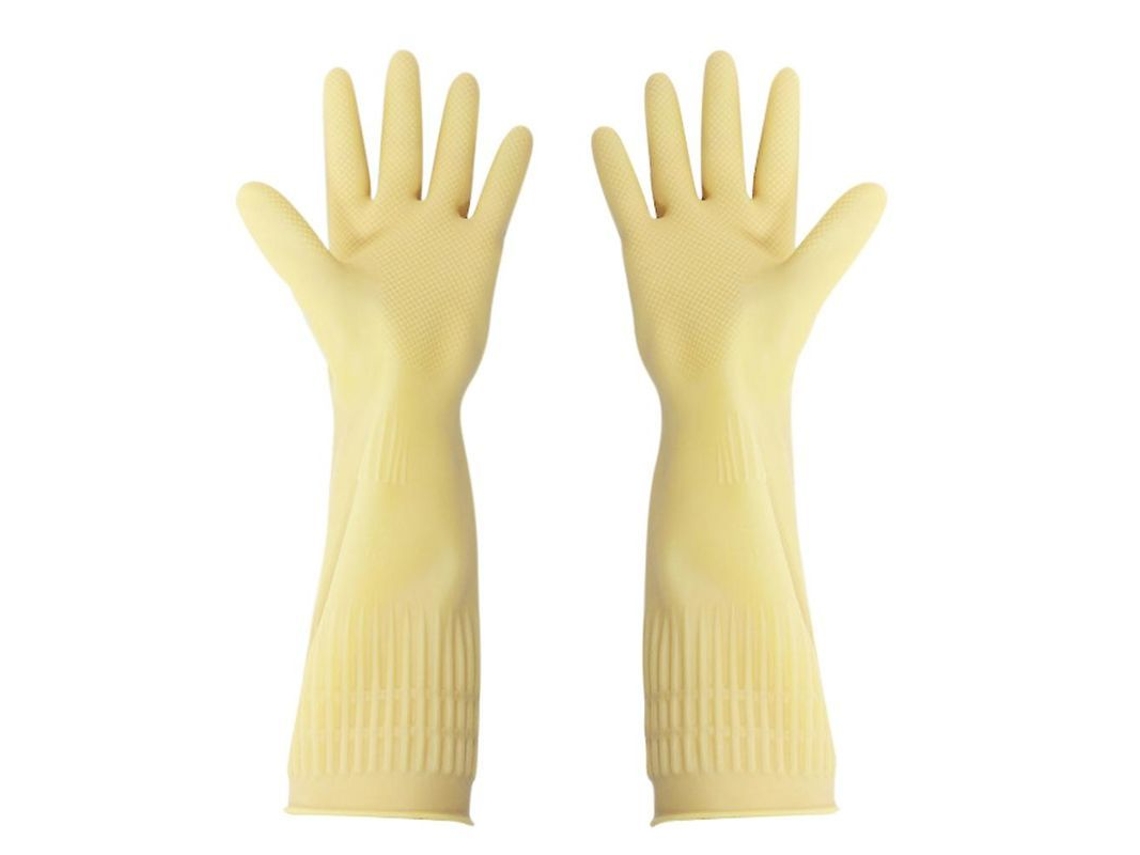 Guantes Largos De Goma Reutilizables De 38 Cm Para Cocina Y Jardín, Talla L (blanco)