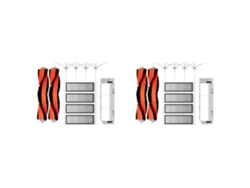 2 Set For Xiaomi Mi Robot Vacuum Cleaner 1 / 1s Sdjqr01rr Sdjqr02rr Sdjqr03rr For Roborock S502-00 S5 Max S6 Main Side Brush