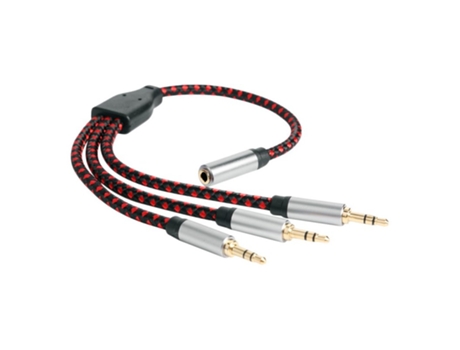 Adaptador de cable de distribuidor de audio jack de 3,5 mm 1 hembra a 3 macho Cable de extensión auxiliar para altavoces de auriculares de teléfono...