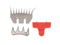 Cuchillas de repuesto YHL para tijeras de esquila de ovejas, acero inoxidable, 9 dientes curvos y 4 dientes para ovejas, alpacas y cabras.