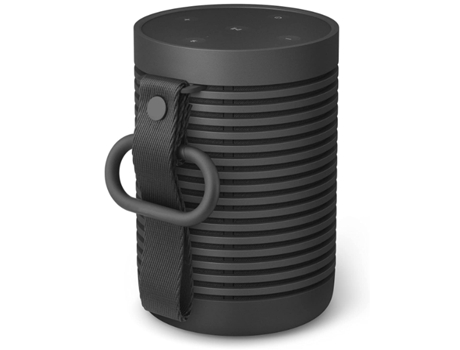 Altavoz Bluetooth portátil inalámbrico con cable de carga USB-C altavoz a prueba de polvo e impermeable IP67 negro BISBISOUS