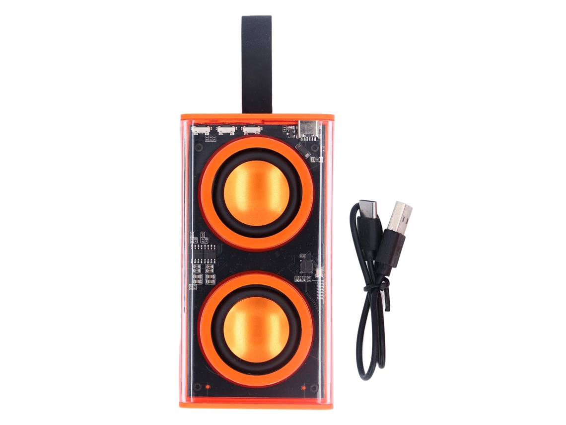 Altavoz Inalámbrico Bluetooth Transparente Con Luces Led Coloridas