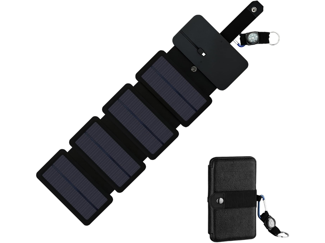 Cargador Solar Impermeable Para Teléfonos Móviles Con Panel De Carga Plegable |