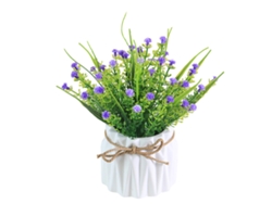 Mini Plantas Artificiales para Decoración de Escritorio de Oficina en Macetas de Cerámica KOFIHETY