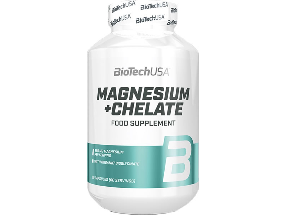 Suplemento Alimentar BIOTECH USA Biotechusa Magnesium Chelate Magnesio Quelado (60 Caps - Cápsulas)