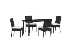 Maison Exclusive - Conjunto De Comedor De Jardín 5 Pcs Negro