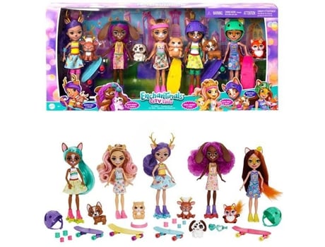 Conjunto 5 MuÁÂÁÂÁÂÁ±ecas ENCHANTIMALS City Tails (Edad MÁÂÁÂÁÂÁ nima: 4 AÁÂÁÂÁÂÁ±os - 18 cm)