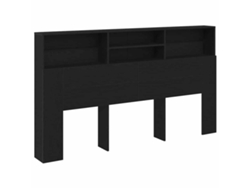 Maison Exclusive - Cabecero Con Armario Roble Negro 180 X 19 X 103,5 Cm