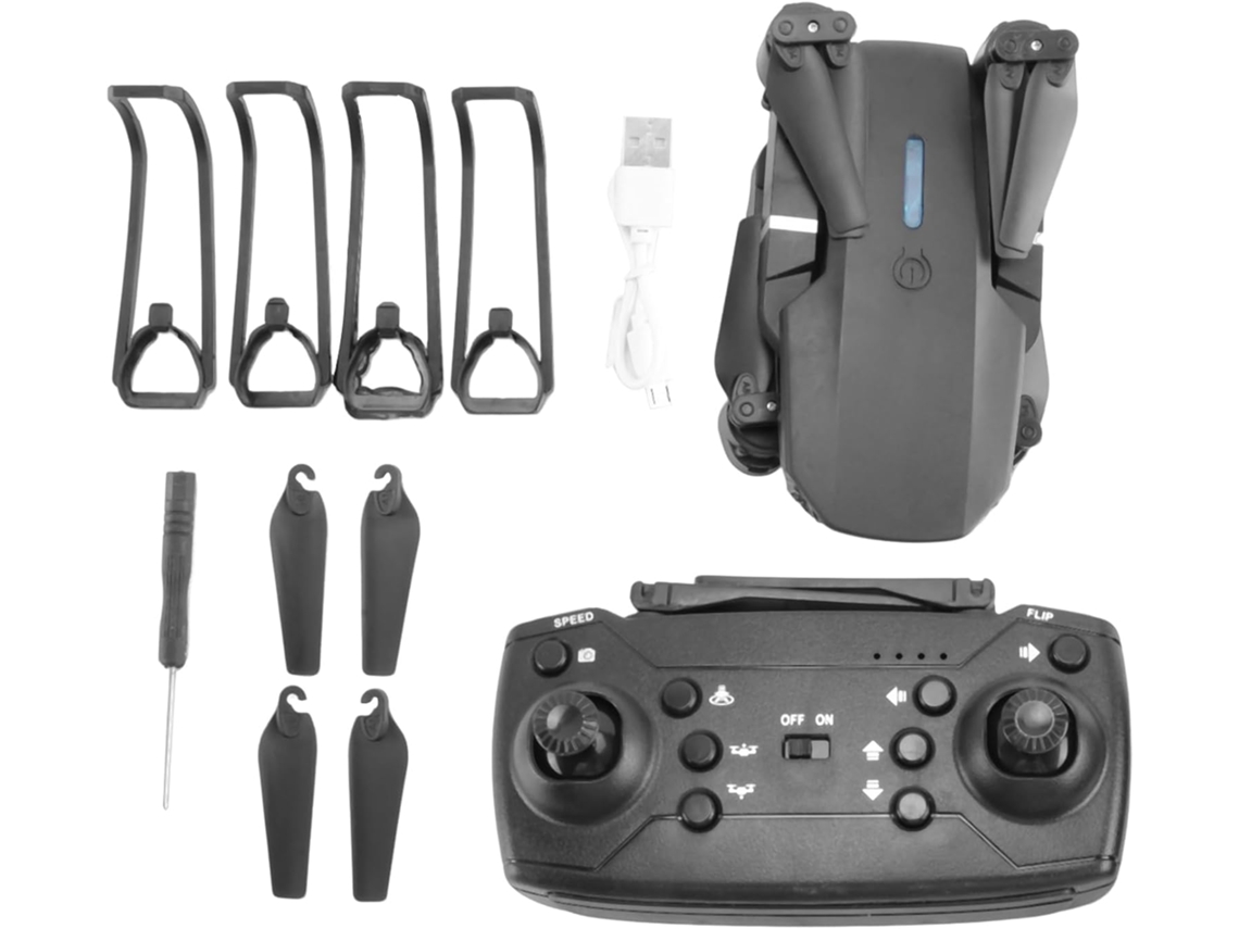 Dron Profesional Con Cámara 4k Hd, Plegable, Altura Fija, Control Remoto, Wifi, Regalo, Doble Batería.