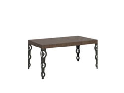 Mesa de Comedor ITAMOBY Karamay (90x160/264 - Paneles de Melamina - Nogal)