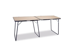 Mesa Plegable 160x60 Cm Tubo Azul Beige 878ddc
