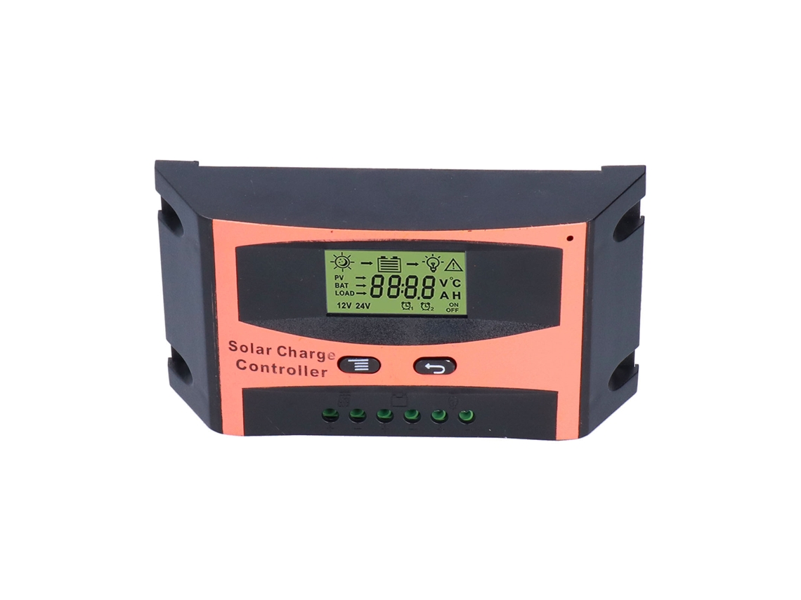 Controlador De Carga Solar Pwm De 20 A Con Pantalla Lcd Y Protección Contra Retroceso.
