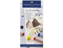 Pastel Seco FABER-CASTELL Soft Pastels (Multicolor - 12 Tabletas)
