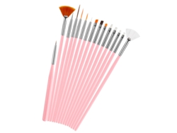 Juego de 15 bolígrafos para decoración de uñas, que incluye pinceles para delineador de ojos y herramientas para aplicar diamantes de imitación. Barra de polvos.