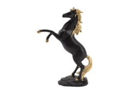Estatua de caballo de resina para decoración y prosperidad.