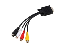 Cable Adaptador Convertidor De Conectores Vga A S-video 3 Rca Av Tv Para Pc/portátil, Portátil, Alta Velocidade, Uso Doméstico