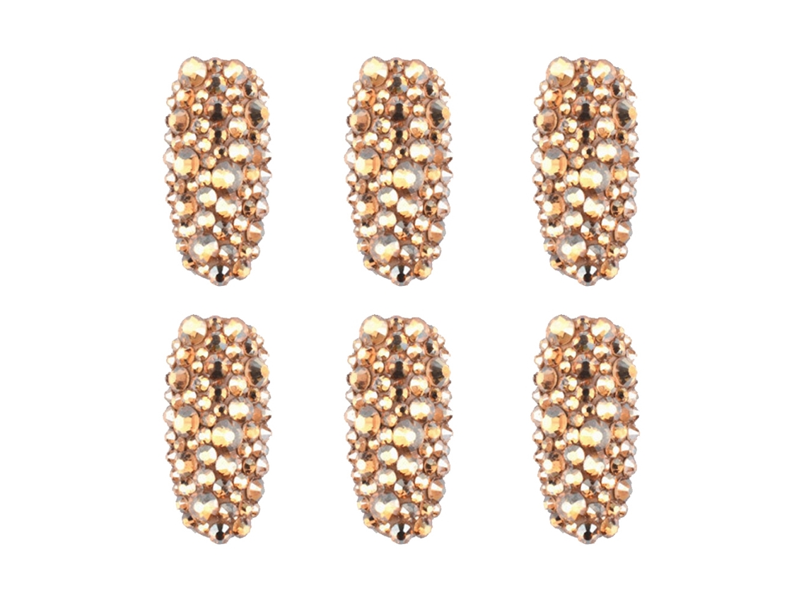 Rebe-6grids Pegatinas de uñas con diamantes de imitación irregulares AB, pegatinas de cuentas para uñas, herramienta de manicura DIY Sz07