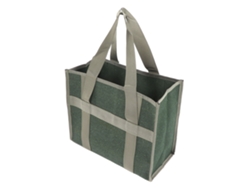 Bolsa De Herramientas De Boca Ancha En Lona Verde Resistente Al Agua, Gran Capacidad, 35x29x17cm