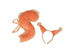 2026-accesorio De Disfraz De Ardilla Para Niños: Diadema Con Orejas Y Cola Para Halloween, Fiesta Y Cosplay Xlm Marrón Rojo