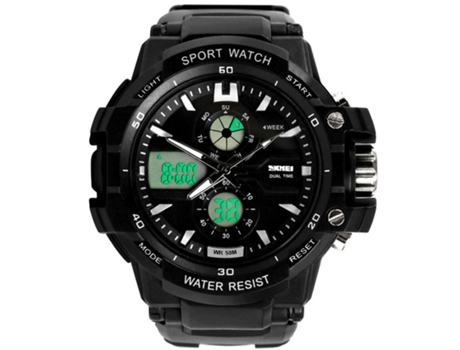 Relojes para Hombre Reloj de Pulsera Deportivo Impermeable al Aire Libre Relojes multifunción-Grande Blanco LUUCOZK