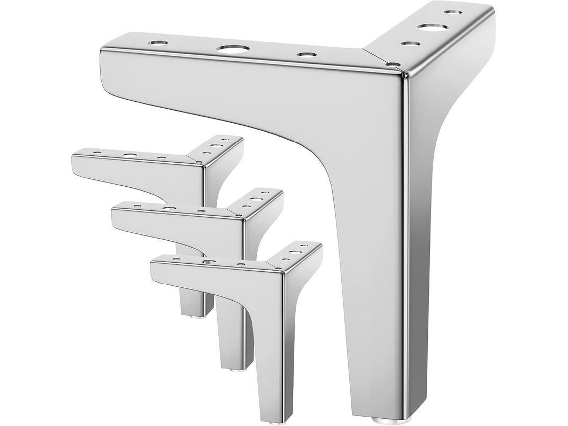 Juego de 4 piezas triangulares de metal para muebles, 10 cm, capacidad de 800 kg, sin marca.