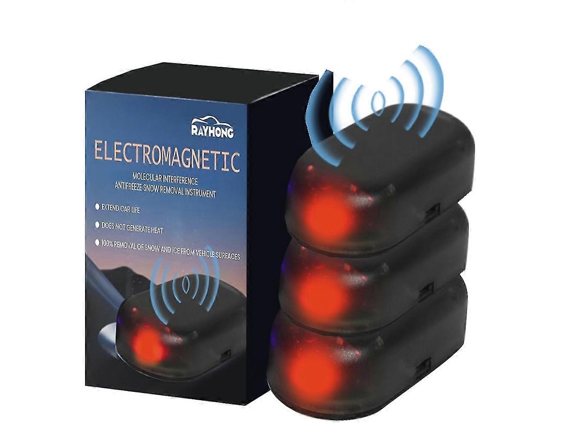 3 Piezas Deshielo Electromagnético Actualizado Eliminador Nieve Interfaz Molecular Aromatizador Anticongelante Coche Fundidor Hielo