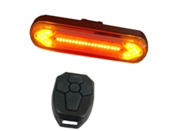 Luz trasera recargable por USB con señal de giro inalámbrica y control remoto