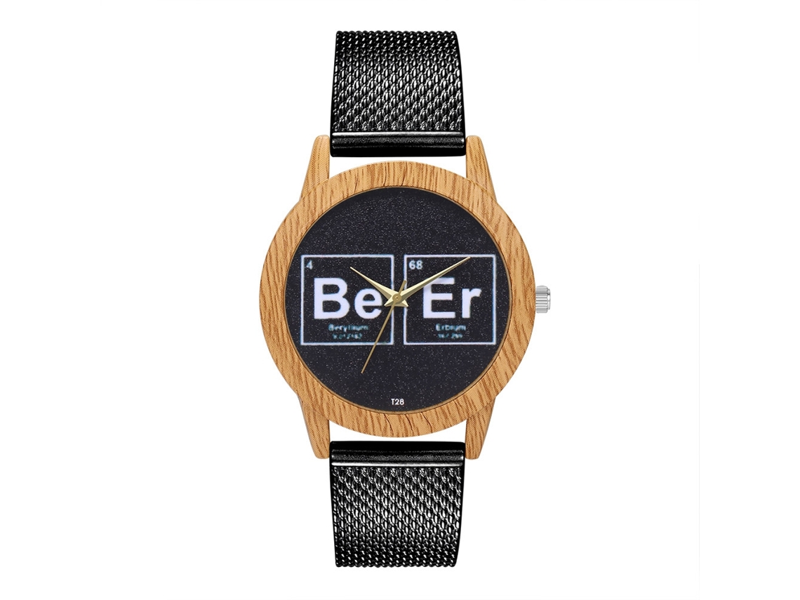 Reloj De Cuarzo Unisex Con Correa De Silicona Y Dial De Letras Para Moda Casual (negro)