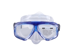 Gafas De Buceo Con Protector Nasal Antivaho De Visión Amplia, Lente De Cristal Templado, Silicona Azul, Para Buceo Y Snorkel.