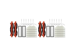 Conjunto de 2 peças de reposição para aspirador robô Xiaomi S40c / E101: escova lateral principal, pano de limpeza e filtro HEPA.