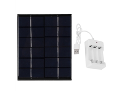 Panel Solar De 2w Y 6v Con Cargador De Pilas Aa Para Proyectos Científicos Y De Bricolaje.