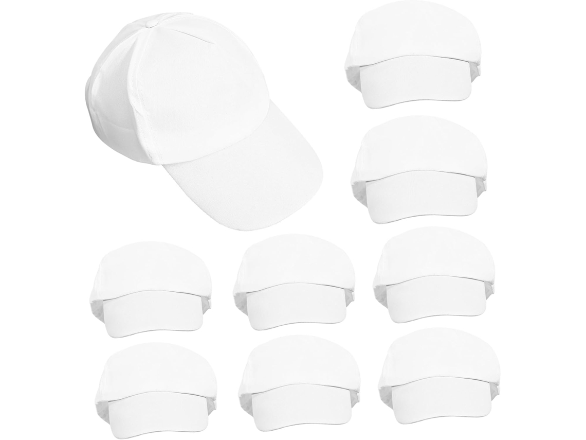 Conjunto De 10 Chapéus De Algodão Para Grafite, Para Meninos E Meninas, 100 Chapéus Para Pintar (faça Você Mesmo), Acessório De Arte.