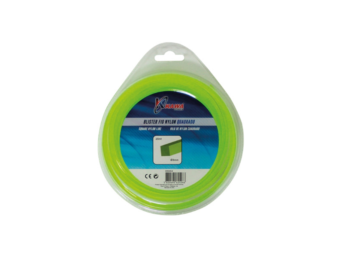 Kawapower Hilo De Nylon Cuadrado 2,4 Mm 15 M