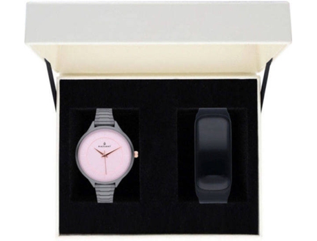 Conjunto Reloj + Reloj de Actividad RADIANT Mujer (Acero Inoxidable - Gris)