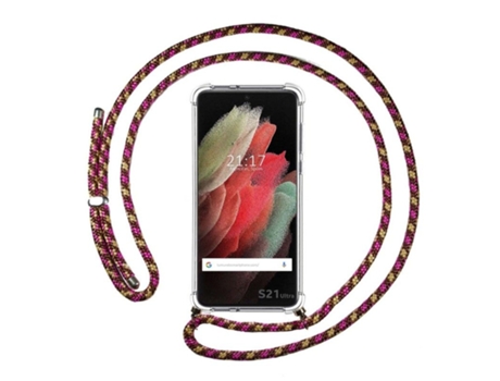 Carcasa Samsung Galaxy S21 Ultra TUMUNDOSMARTPHONE Colgante Rosa