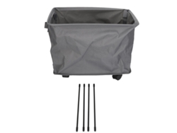 Cesta De Lavanderia Plegable Delgada Com Rodas Em Cinza Escuro